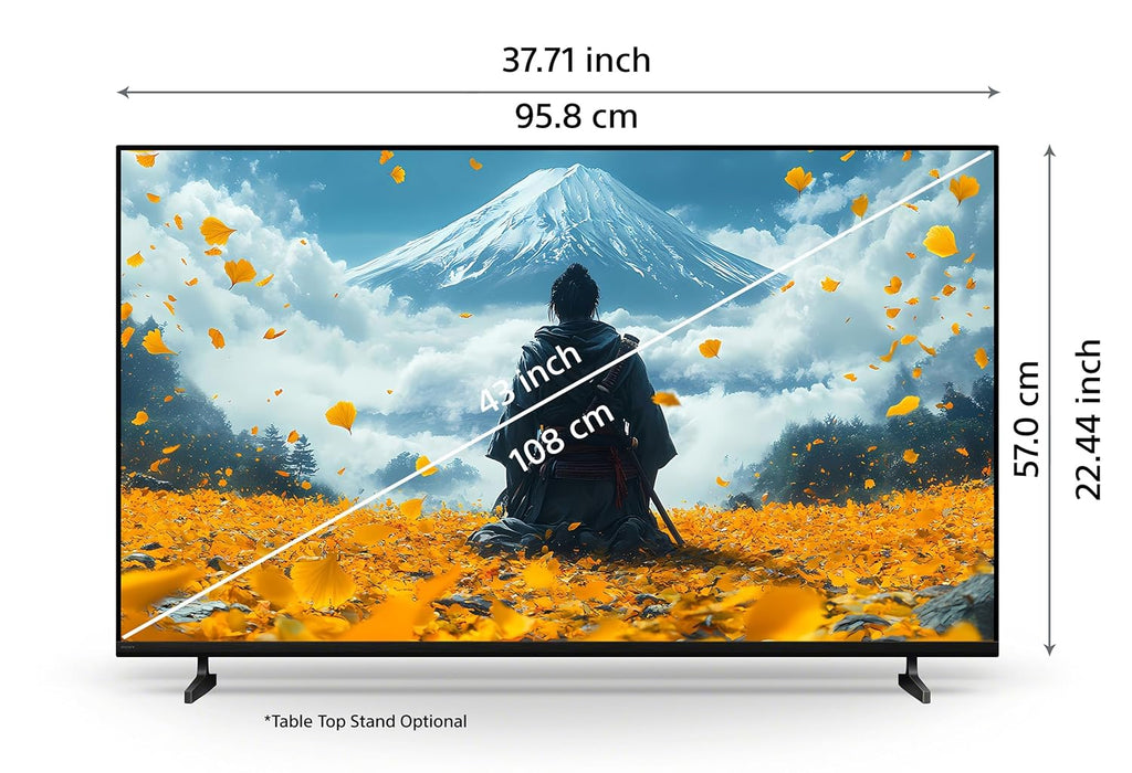Sony 108 cm (43 inches) K-43S22BM2 BRAVIA 2M2 Series 4K Ultra HD Smart LED Google TV