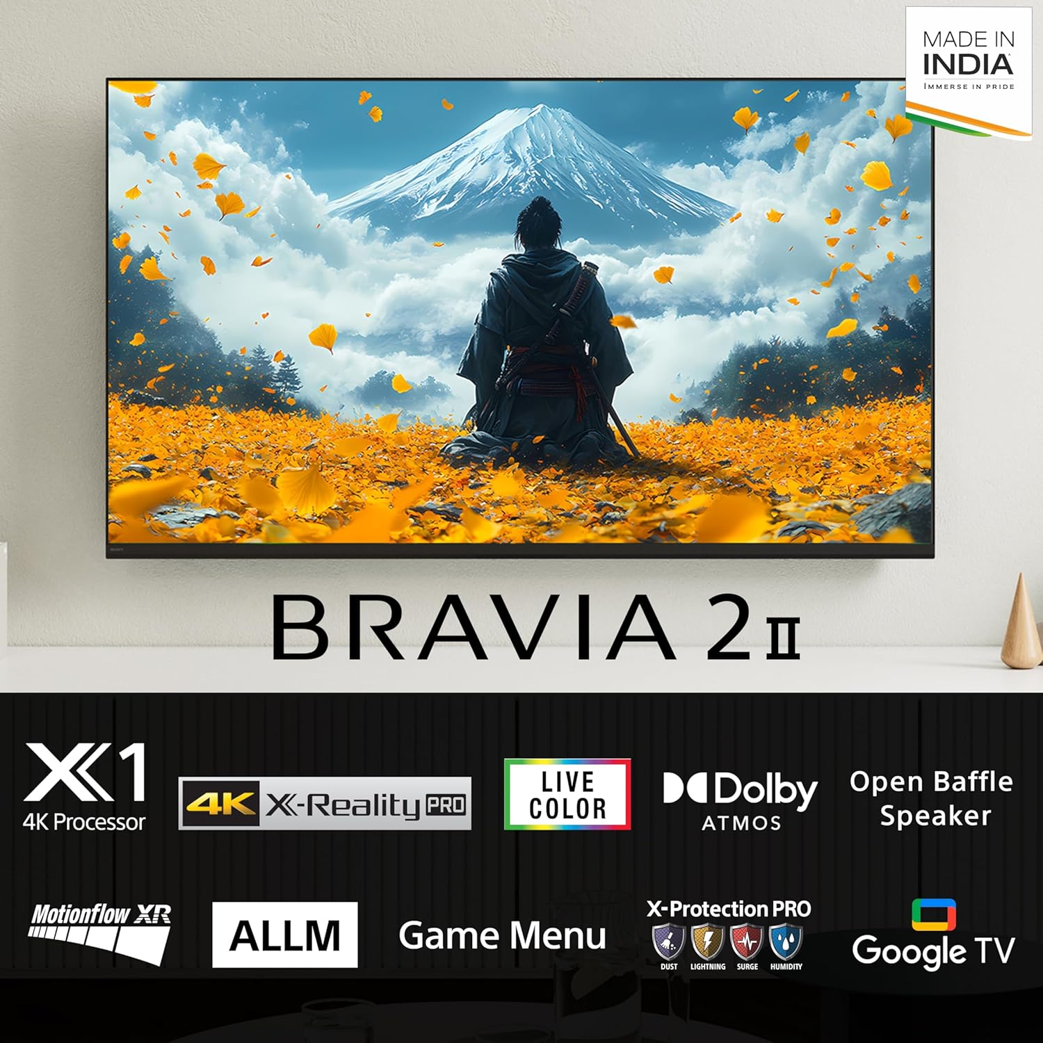 Sony 108 cm (43 inches) K-43S22BM2 BRAVIA 2M2 Series 4K Ultra HD Smart LED Google TV