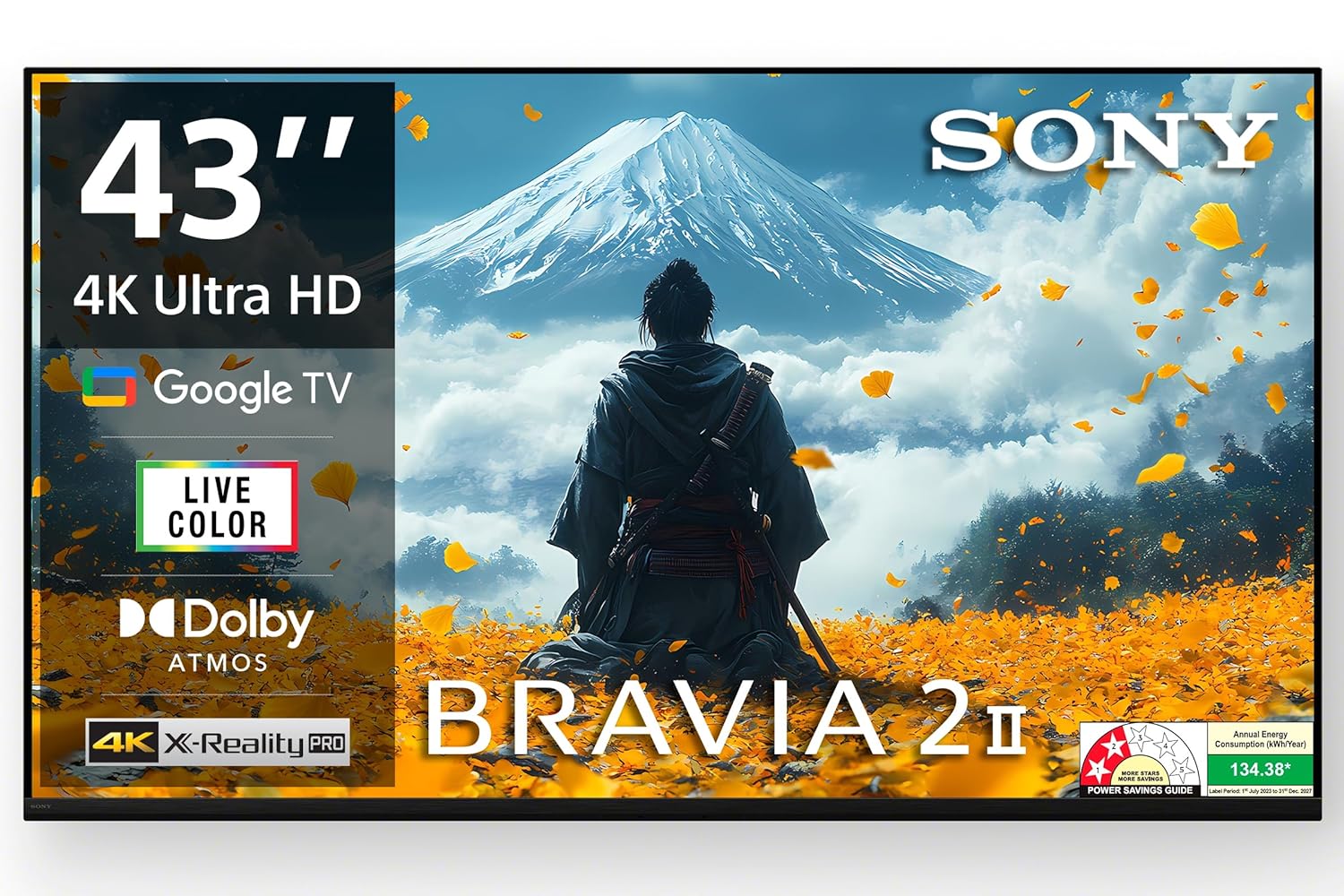 Sony 108 cm (43 inches) K-43S22BM2 BRAVIA 2M2 Series 4K Ultra HD Smart LED Google TV