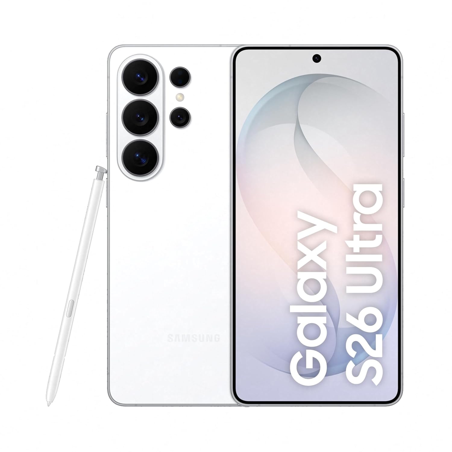 Samsung Galaxy S26 Ultra 5G (White, 12GB RAM, 256GB Storage) with Built-in Privacy Display, AI Phone, Photo Assist, Creative Studio, 200MP Camera, 5000mAh Battery and Snapdragon 8 Elite Gen 5